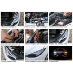 2 PCS 45cm DC12V 5W Ultra-thin Waterproof Car Auto Double Colors Turn Lights / Running Lights SMD-2835 LED Bulbs (Turn Lights: Yellow Light; Running Lights: Blue Light) - Image 7