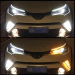 2 PCS 45cm DC12V 5W Ultra-thin Waterproof Car Auto Double Colors Turn Lights / Running Lights SMD-2835 LED Bulbs (Turn Lights: Yellow Light; Running Lights: Blue Light) - Image 10