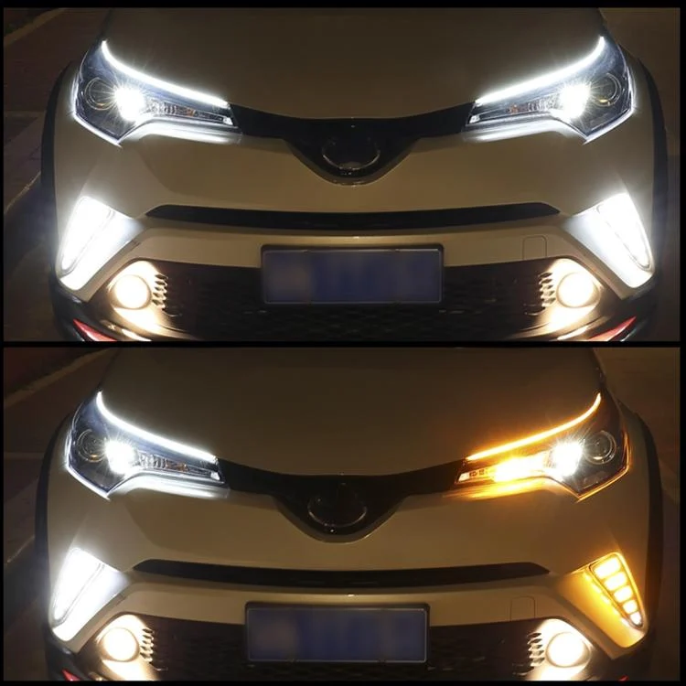 CMS9809_9.webp 2 PCS 45cm DC12V 5W Ultra-thin Waterproof Car Auto Double Colors Turn Lights / Running Lights SMD-2835 LED Bulbs (Turn Lights: Yellow Light; Running Lights: Blue Light) - Image 10