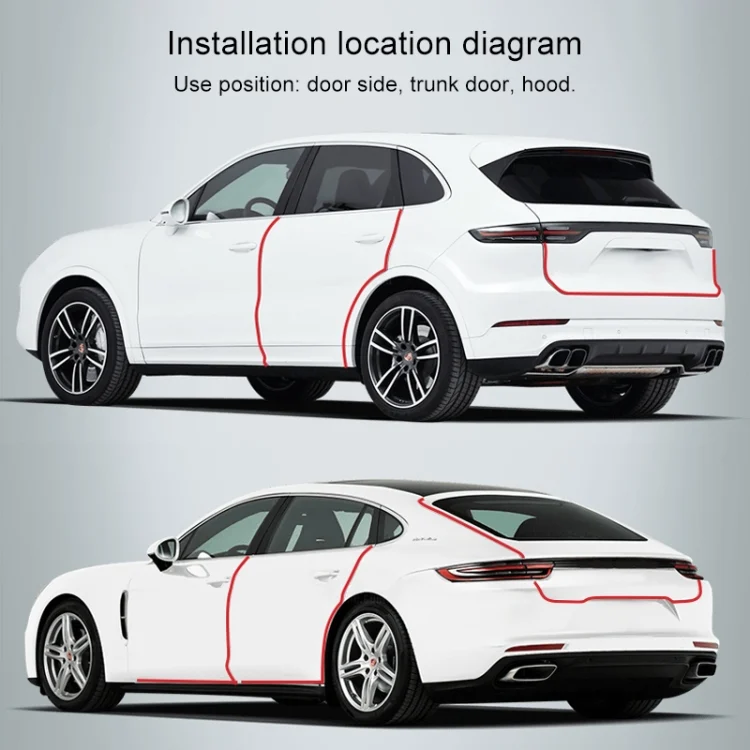 CMS9860_4.webp Universal Car Door Invisible Anti-collision Strip Protection Guards Trims Stickers Tape, Size: 2cm x 3m - Image 5