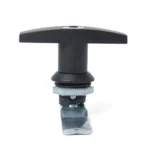 2 PCS Black T Shape Handle Paddle Entry Door Latch & Keys Tool Box Lock for Trailer / Yacht / Truck - Image 3