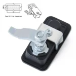 Adjustable Black Paddle Entry Door Latch & Keys Tool Box Lock for Trailer / Yacht / Truck - Image 4