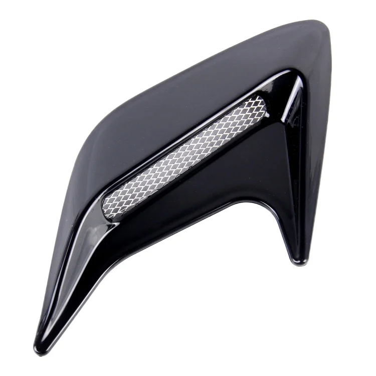 CMS9913B_2.webp 2PCS Plastic Decorative Air Flow Intake Turbo Bonnet Hood Side Vent Grille Cover With Self-adhesive Sticker - Image 3
