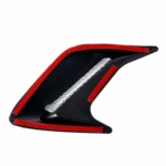 2PCS Plastic Decorative Air Flow Intake Turbo Bonnet Hood Side Vent Grille Cover With Self-adhesive Sticker - Image 4