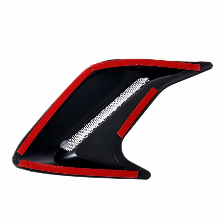 CMS9913B_3.webp 2PCS Plastic Decorative Air Flow Intake Turbo Bonnet Hood Side Vent Grille Cover With Self-adhesive Sticker - Image 4