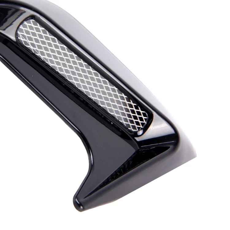 CMS9913B_4.webp 2PCS Plastic Decorative Air Flow Intake Turbo Bonnet Hood Side Vent Grille Cover With Self-adhesive Sticker - Image 5