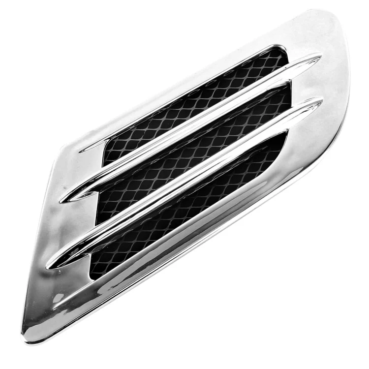 CMS9914H_2.webp 2 PCS Euro Style Plastic Decorative Air Flow Intake Turbo Bonnet Hood Side Vent Grille Cover With Self-adhesive Sticker - Image 3