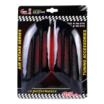 2 PCS Euro Style Metal Decorative Air Flow Intake Turbo Bonnet Hood Side Vent Grille Cover with Self-adhesive Sticker - Image 7