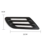 2 PCS Euro Style Metal Decorative Air Flow Intake Turbo Bonnet Hood Side Vent Grille Cover with Self-adhesive Sticker - Image 2