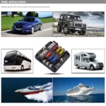 Independent Positive and Negative 1 in 6 Out 6 Way Circuit Blade Fuse Box Fuse Holder Kits with LED Warning Indicator for Auto Car Truck Boat - Image 4