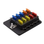 1 in 10 Out Fuse Box PC Terminal Block Fuse Holder Kits with LED Warning Indicator for Auto Car Truck Boat - Image 2