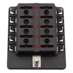 1 in 10 Out Fuse Box PC Terminal Block Fuse Holder Kits with LED Warning Indicator for Auto Car Truck Boat - Image 3