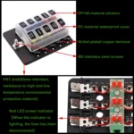 1 in 10 Out Fuse Box PC Terminal Block Fuse Holder Kits with LED Warning Indicator for Auto Car Truck Boat - Image 7