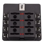 1 in 8 Out Fuse Box PC Terminal Block Fuse Holder Kits with LED Warning Indicator for Auto Car Truck Boat - Image 3