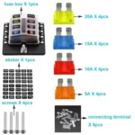 1 in 8 Out Fuse Box PC Terminal Block Fuse Holder Kits with LED Warning Indicator for Auto Car Truck Boat - Image 6