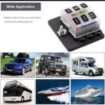 1 in 6 Out Fuse Box PC Terminal Block Fuse Holder Kits with LED Warning Indicator for Auto Car Truck Boat - Image 11