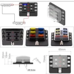 1 in 6 Out Fuse Box PC Terminal Block Fuse Holder Kits with LED Warning Indicator for Auto Car Truck Boat - Image 5