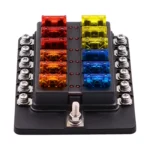 1 in 12 Out Fuse Box Screw Terminal Section Fuse Holder Kits with LED Warning Indicator for Auto Car Truck Boat - Image 2