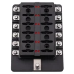 1 in 12 Out Fuse Box Screw Terminal Section Fuse Holder Kits with LED Warning Indicator for Auto Car Truck Boat - Image 3