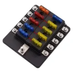 1 in 10 Out Fuse Box Screw Terminal Section Fuse Holder Kits with LED Warning Indicator for Auto Car Truck Boat - Image 2
