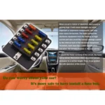 1 in 10 Out Fuse Box Screw Terminal Section Fuse Holder Kits with LED Warning Indicator for Auto Car Truck Boat - Image 4