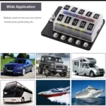 1 in 10 Out Fuse Box Screw Terminal Section Fuse Holder Kits with LED Warning Indicator for Auto Car Truck Boat - Image 6