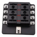 1 in 8 Out Fuse Box Screw Terminal Section Fuse Holder Kits with LED Warning Indicator for Auto Car Truck Boat - Image 3
