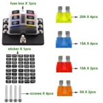 1 in 6 Out 6 Way Circuit Fuse Box Screw Terminal Section Fuse Holder Kits with LED Warning Indicator for Auto Car Truck Boat - Image 9