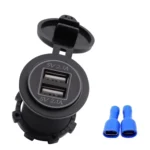 Universal Car Charger 2 Port Power Socket Power Dual USB Charger 5V 4.2A IP66 with Aperture - Image 3