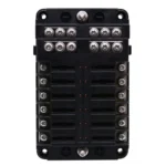 Independent Positive and Negative 1 in 12 Out 12 Way Circuit Blade Fuse Box Fuse Holder Kits with LED Warning Indicator for Auto Car Truck Boat - Image 2