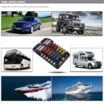 Independent Positive and Negative 1 in 12 Out 12 Way Circuit Blade Fuse Box Fuse Holder Kits with LED Warning Indicator for Auto Car Truck Boat - Image 4