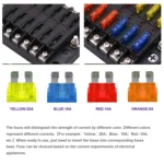 Independent Positive and Negative 1 in 12 Out 12 Way Circuit Blade Fuse Box Fuse Holder Kits with LED Warning Indicator for Auto Car Truck Boat - Image 6