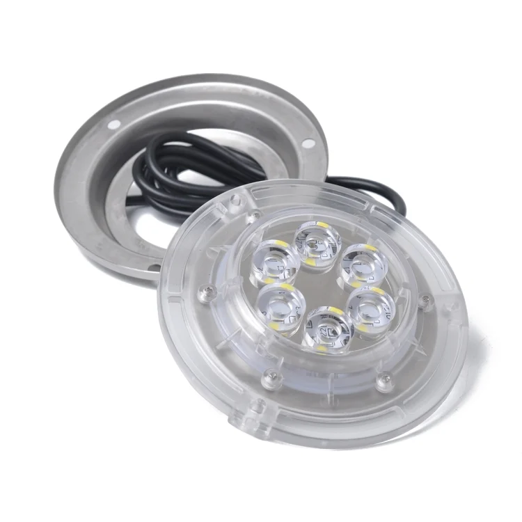 CMS9993_2.webp DC 10-30V 12W IP68 316 Stainless 6 LEDs Blue Light Underwater Light Boat High Power Bright for Marine / Yacht - Image 3