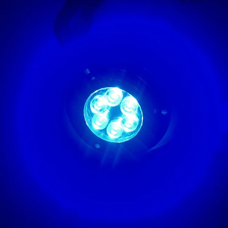CMS9993_5.webp DC 10-30V 12W IP68 316 Stainless 6 LEDs Blue Light Underwater Light Boat High Power Bright for Marine / Yacht - Image 6