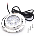 DC 10-30V 12W IP68 316 Stainless 6 LEDs White Light Underwater Light Boat High Power Bright for Marine / Yacht - Image 2