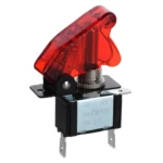 Jtron DV 12V Carbon Fiber Surface Panel Car Toggle Switch with Red LED Indicator - Image 7