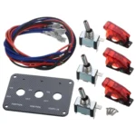 Jtron DV 12V Carbon Fiber Surface Panel Car Toggle Switch with Red LED Indicator - Image 8