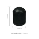 200 PCS Black Tire valve Dust Rubber Cap For Bicycle And Car, Diameter: 10mm(Black) - Image 7