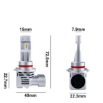 2 PCS M3 9005 / HB3 / H10 DC9-32V / 17W / 6500K / 2000LM IP68 Car LED Headlight Lamps - Image 3