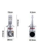 2 PCS M3 H7 DC9-32V / 17W / 6500K / 2000LM IP68 Car LED Headlight Lamps - Image 3