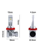 2 PCS M3 H8 / H9 / H11 DC9-32V / 17W / 6500K / 2000LM IP68 Car LED Headlight Lamps - Image 3