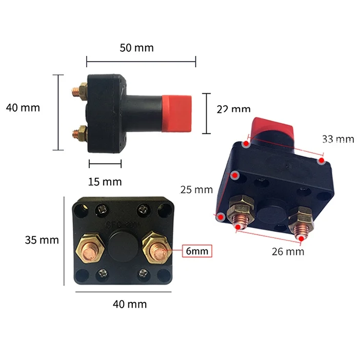 CRP0277_3.webp Car Motorcycles Battery Selector Isolator Disconnect Rotary Switch Cut - Image 4