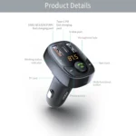 ROCK B301 Dual USB + PD Bluetooth 5.0 FM Transmitter & Car Charger, Support TF Card / U-disk - Image 13