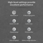 ROCK B301 Dual USB + PD Bluetooth 5.0 FM Transmitter & Car Charger, Support TF Card / U-disk - Image 3