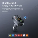 ROCK B301 Dual USB + PD Bluetooth 5.0 FM Transmitter & Car Charger, Support TF Card / U-disk - Image 9