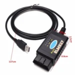 ELM327 Interface USB OBDII Auto Diagnostic Scanner Tool with Switch - Image 5