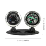 2 in 1 Guide Ball Car Guidance Compass Thermometer Cars Auto Dashboard - Image 3