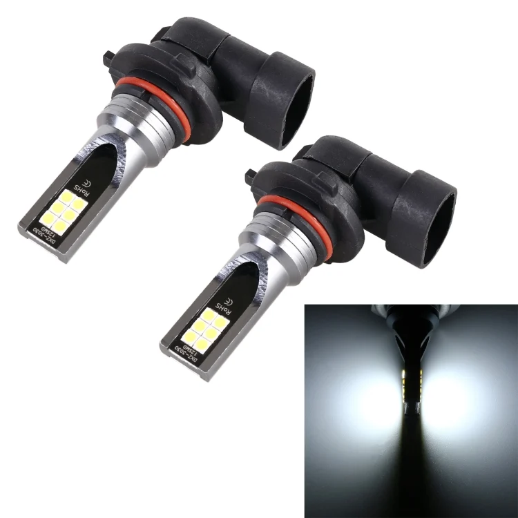 CRP0442WL.webp 2 PCS 9005 DC12V-24V / 12W / 3000K / 800LM 12LEDs SMD-3030 Car LED Fog Light - Image 1