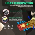 2 PCS 9006 DC12V-24V / 12W / 3000K / 800LM 12LEDs SMD-3030 Car LED Fog Light - Image 4