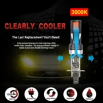 2 PCS H1 DC12V-24V / 12W / 3000K / 800LM 12LEDs SMD-3030 Car LED Fog Light - Image 4